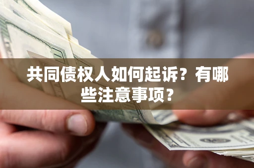 北京共同债权人如何起诉？有哪些注意事项？
